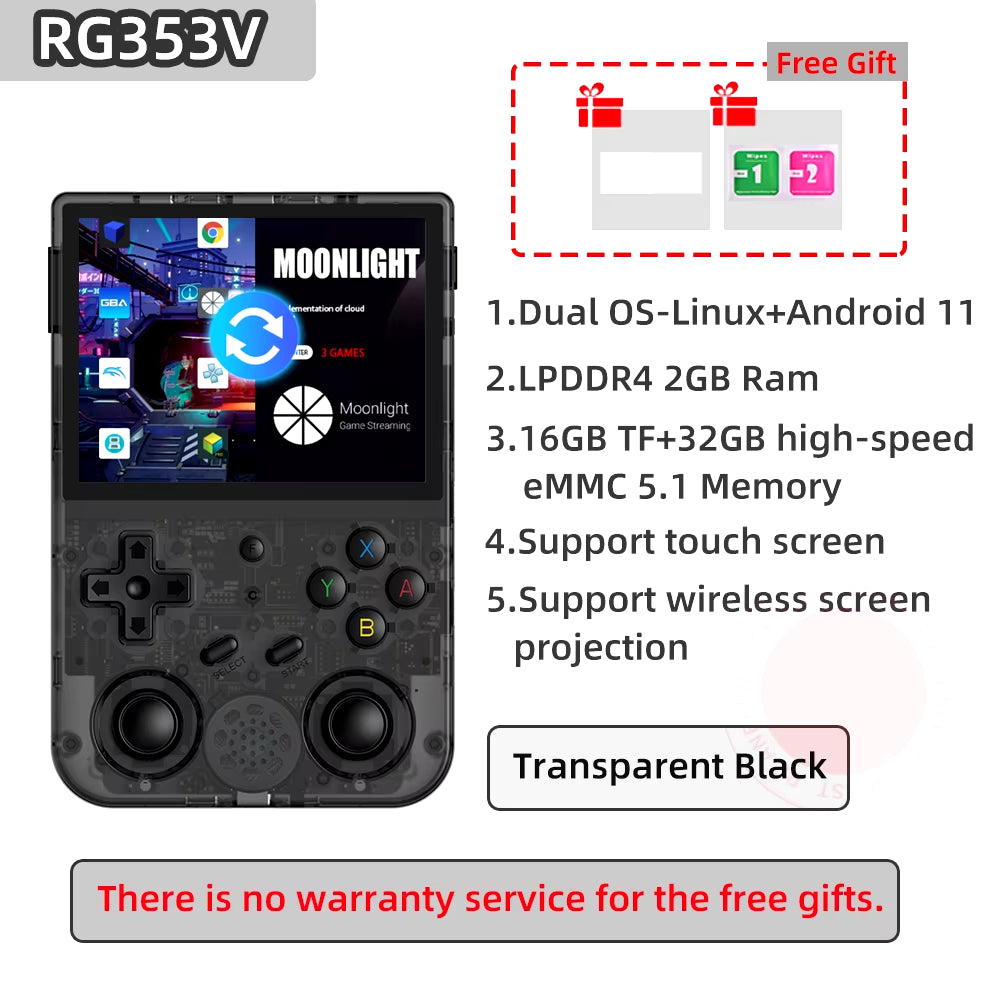 ANBERG353VS Retro Handheld Game Linux System Built- in 4452 Games RG353V Emulator Handheld Console RK3566 Supports Hdmi-Tv-Out