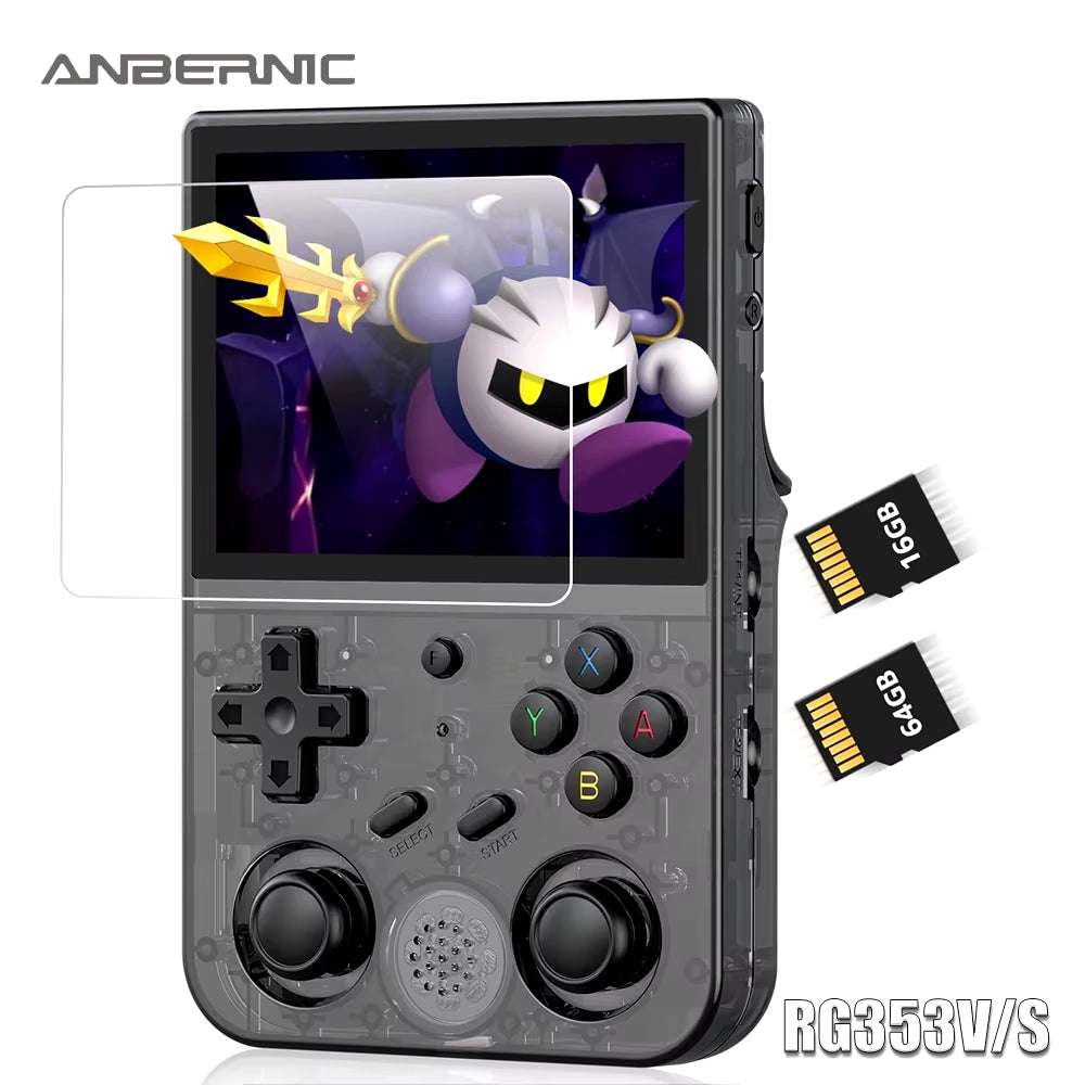 ANBERG353VS Retro Handheld Game Linux System Built- in 4452 Games RG353V Emulator Handheld Console RK3566 Supports Hdmi-Tv-Out